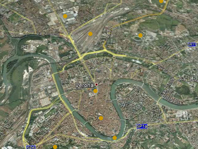 Karte von Verona